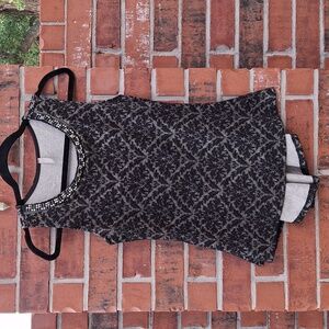 Black & Gold Dress Tank Top Med(fits closer to a small)